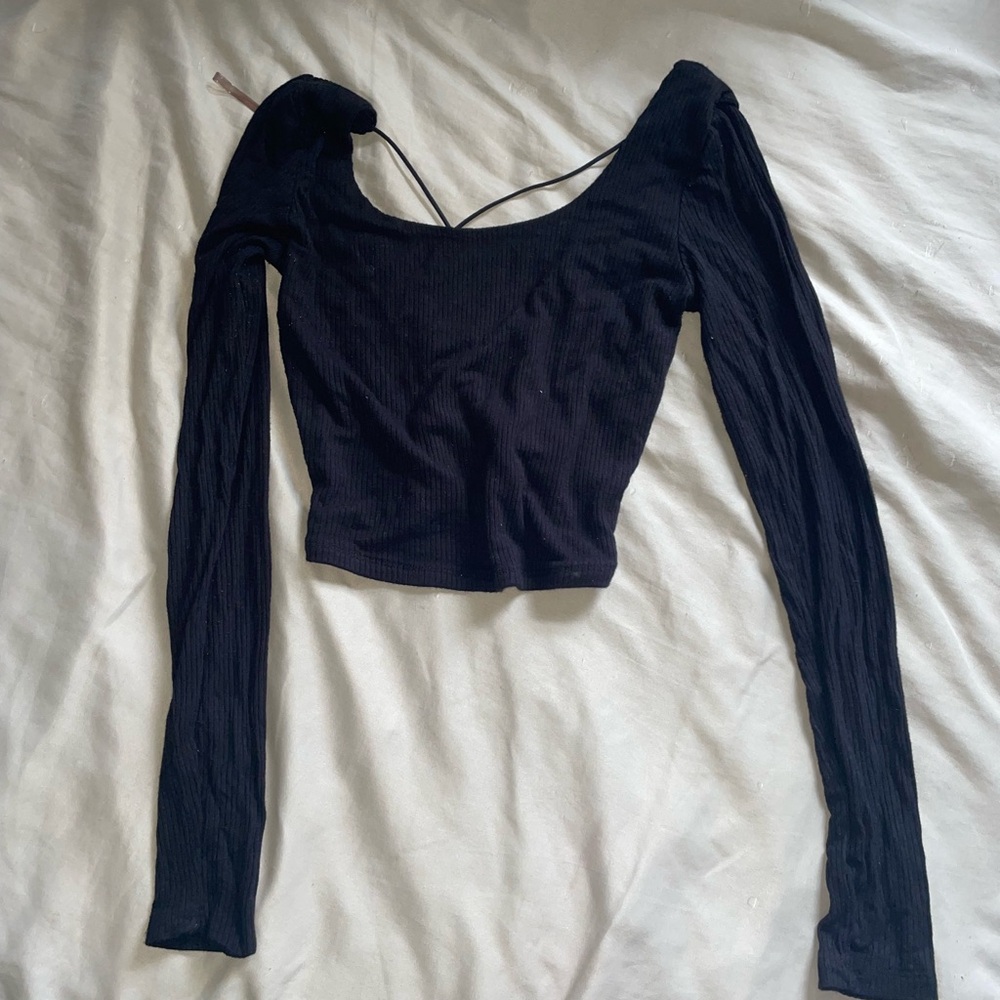 Elegant Black Long Sleeve Top